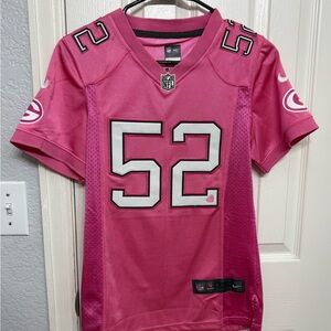 NFL, Green Bay Packers, Clay Matthews, Pink On Field Jersey
